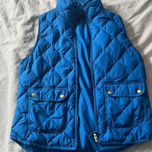 J. Crew Vibrant Blue Quilted Vest